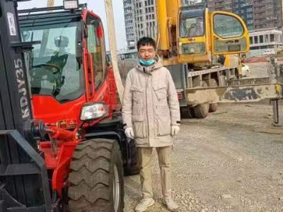 More than 200 Kaystar rough terrain forklift are under construction in China xiong’an new area